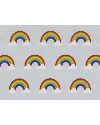 Magical Rainbow Clouds Digital Cotton Print