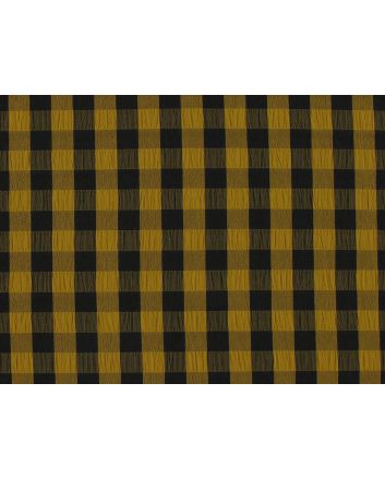 Crinkle Stretch Gingham, Ochre