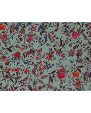 Crystal Smooth Dress Print, Floral Delight, Mint