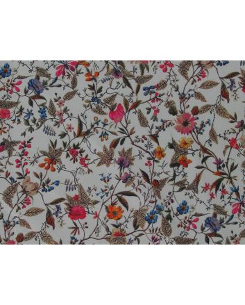 Crystal Smooth Dress Print, Floral Delight, Silver