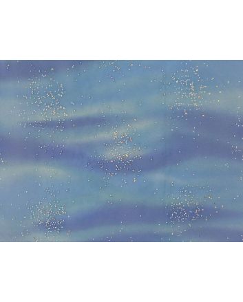 Crystal Starburst Tie Dye Organza, Ocean