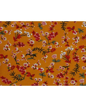 Daffodil Mirage Viscose Poplin Print, Orange