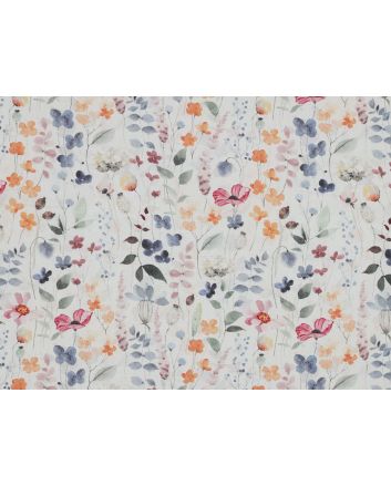Daisy Chain Viscose Poplin, White
