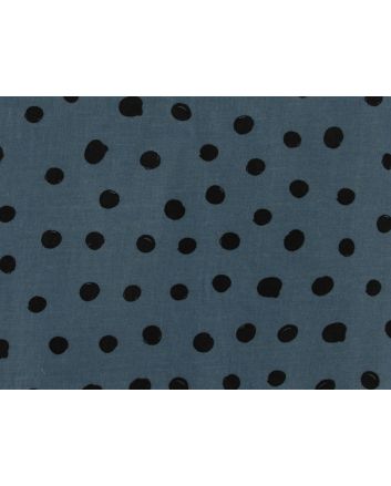 Dark Spots Flat Double Gauze, Blue