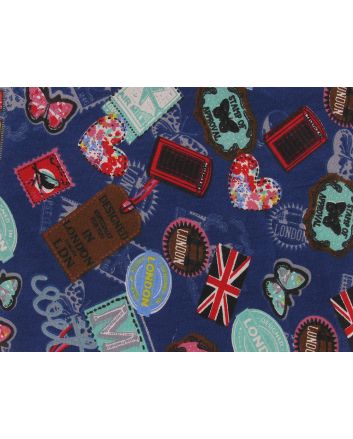 Designed In London Polycotton Canvas, Royal