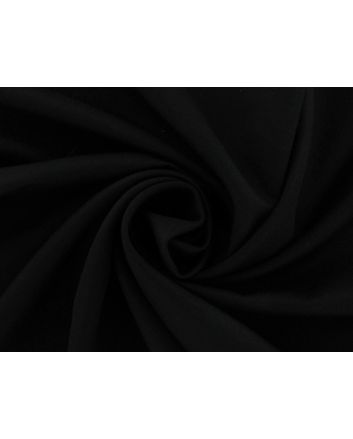 Designer Deadstock Soft Polyviscose Twill Suiting, Black