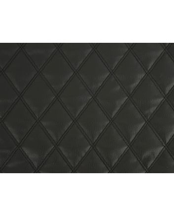 Diamond Stitch Quilted Leatherette, Black