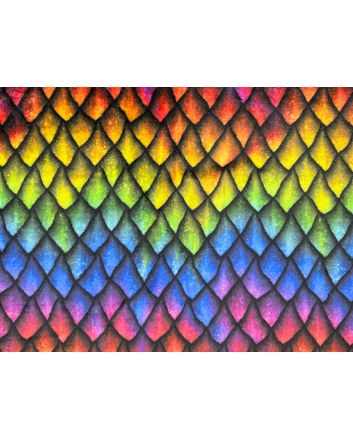 Digital Print Soft Huggle Fleece, Rainbow Dragon