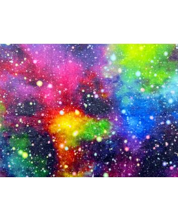 Digital Print Soft Huggle Fleece, Speckled Galaxy