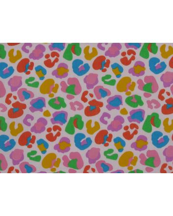 Disco Leopard Print Polycotton Print, Light Pink