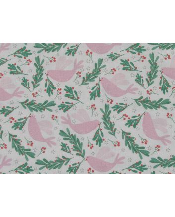 Dove Holly Christmas Cotton Print