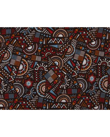 Eclectic Tribal Print Printed Linen Blend