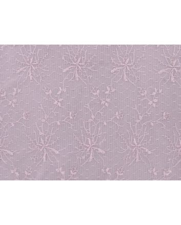 Orchid Vines Embroidered Scalloped Edged Sequin Mesh, Pink