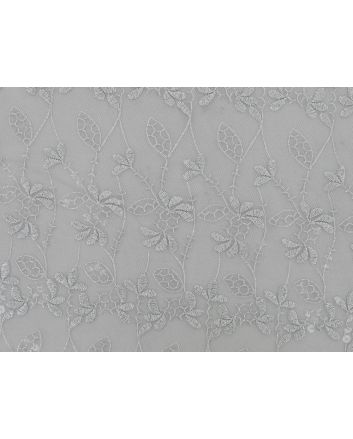Blossom Bliss Embroidered Scalloped Edged Sequin Tulle, Sky