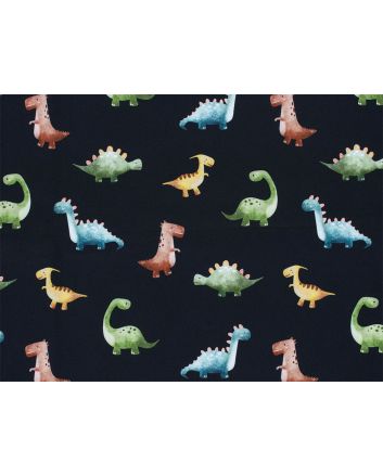 Fleeced Backed Showerproof Soft Shell, Watercolour Dinosaur
