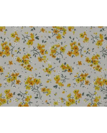 Flora Float Printed Embroidered Anglaise, Yellow