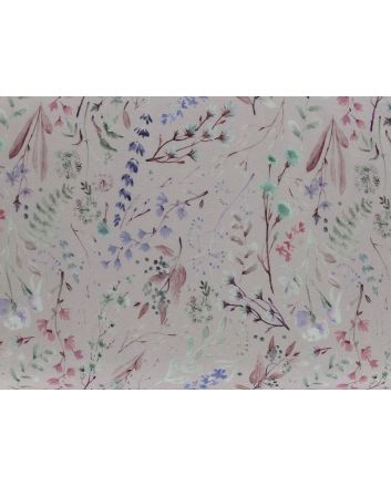 Floral Haven Viscose Jersey, Light Pink