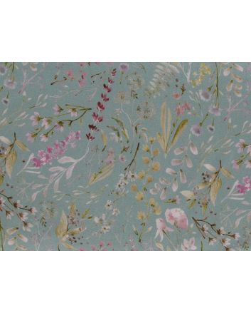 Floral Haven Viscose Jersey, Mint