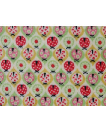 Floral Ladybird Cuddle Fleece, Cream