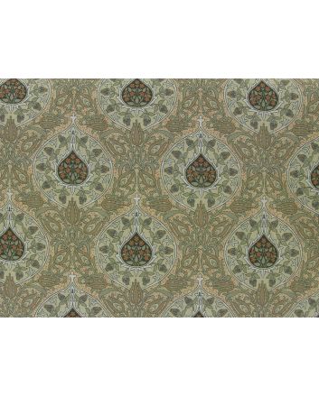 Floral Mosaic Cotton Print, Cream