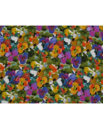 Floral Paintbrush Viscose Print