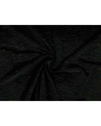 Gold Sparkle Stretch Velour, Black