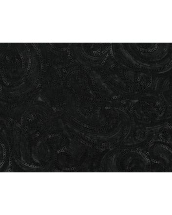 Grand Waves Swirl Sequin, Black