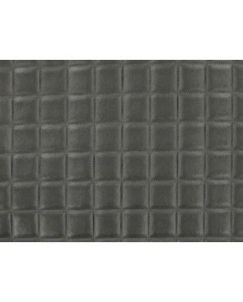 Grid Leatherette Faux Leather, Granite