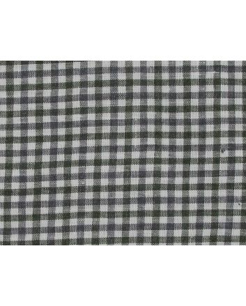 Gurteen Mixed Gingham Delave Irish Linen, Grey Seaweed