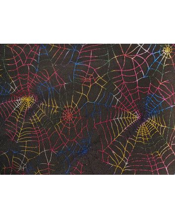 Halloween Spiderweb Metallic Foil Net, Rainbow