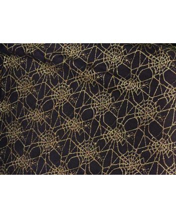 Halloween Spiderweb Metallic Net, Gold