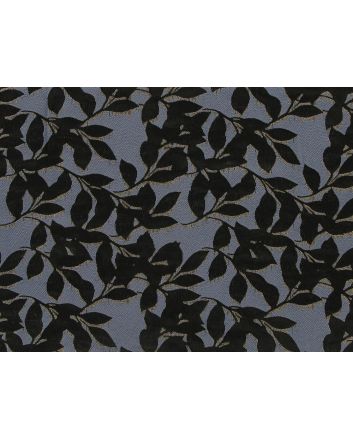 Hanging Leaves Brocade, Blueberry