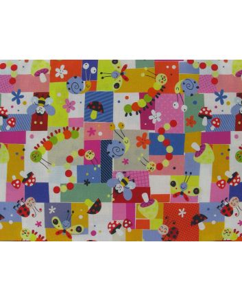Happy Bugs Cotton Print
