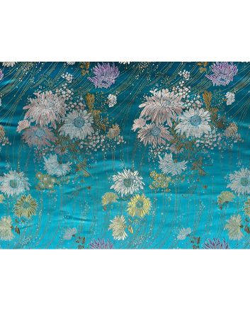 Haujin Chinese Brocade, Bloom, Blue