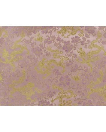 Haujin Chinese Brocade, Dragons, Pink