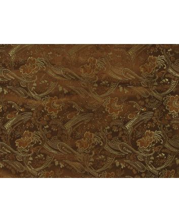 Haujin Chinese Brocade, Flower Flight, Brown