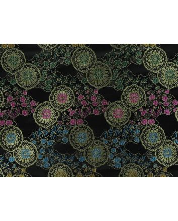 Haujin Chinese Brocade, Lily, Black