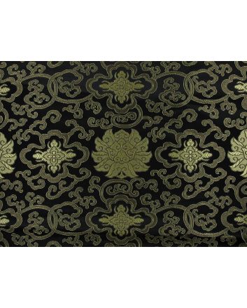 Haujin Chinese Brocade, Royal Motif, Black