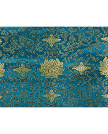 Haujin Chinese Brocade, Royal Motif, Teal