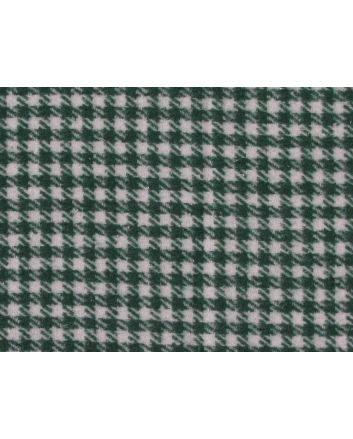 Houndstooth Brushed Wool Look Cotton Rich Blend, Green
