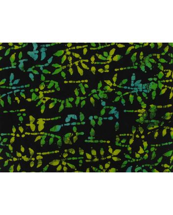 Indian Batik Cotton, Forest Trail, Parakeet