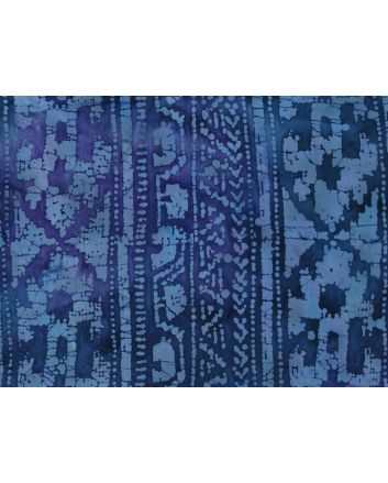 Indian Batik Cotton, Twilight Relic, Indigo