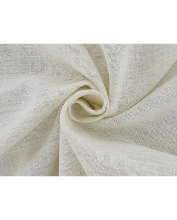 Indus Chalk Linen Blend Curtain Fabric, Marshmallow