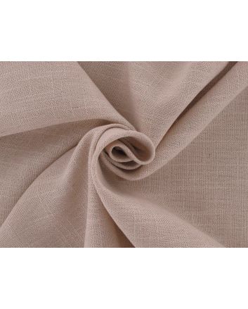 Indus Chalk Linen Blend Curtain Fabric, Rose