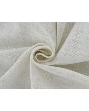 Indus Chalk Linen Blend Curtain Fabric, Snow