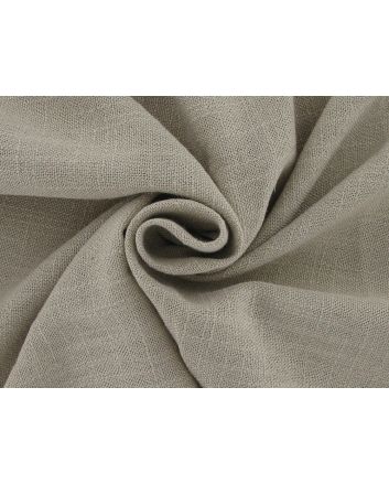 Indus Chalk Linen Blend Curtain Fabric, Whisper