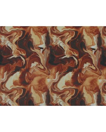 Iridescent Swirls Printed Power Mesh, Brown