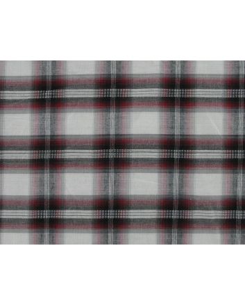 Isla Woven Cotton Check, Red and White