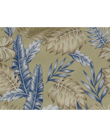 Island Palm Trees Stretch Cotton Linen Print, Golden Sand
