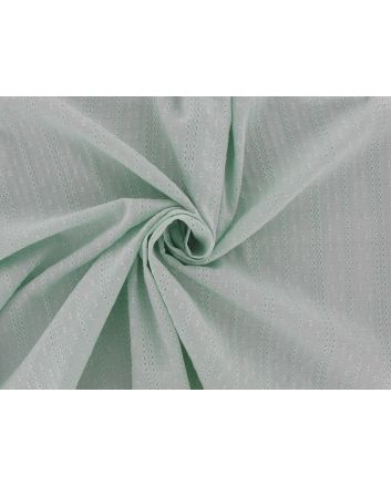 Jasmine Cotton Dobby Embroidered Anglaise, Mint